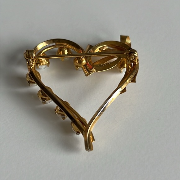 Vintage Opal Heart Brooch - Picture 2 of 2